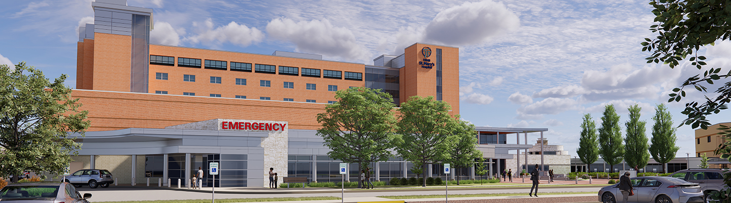 HSHS St. Mary's Hospital Rendering of renovated Emergency Entrance