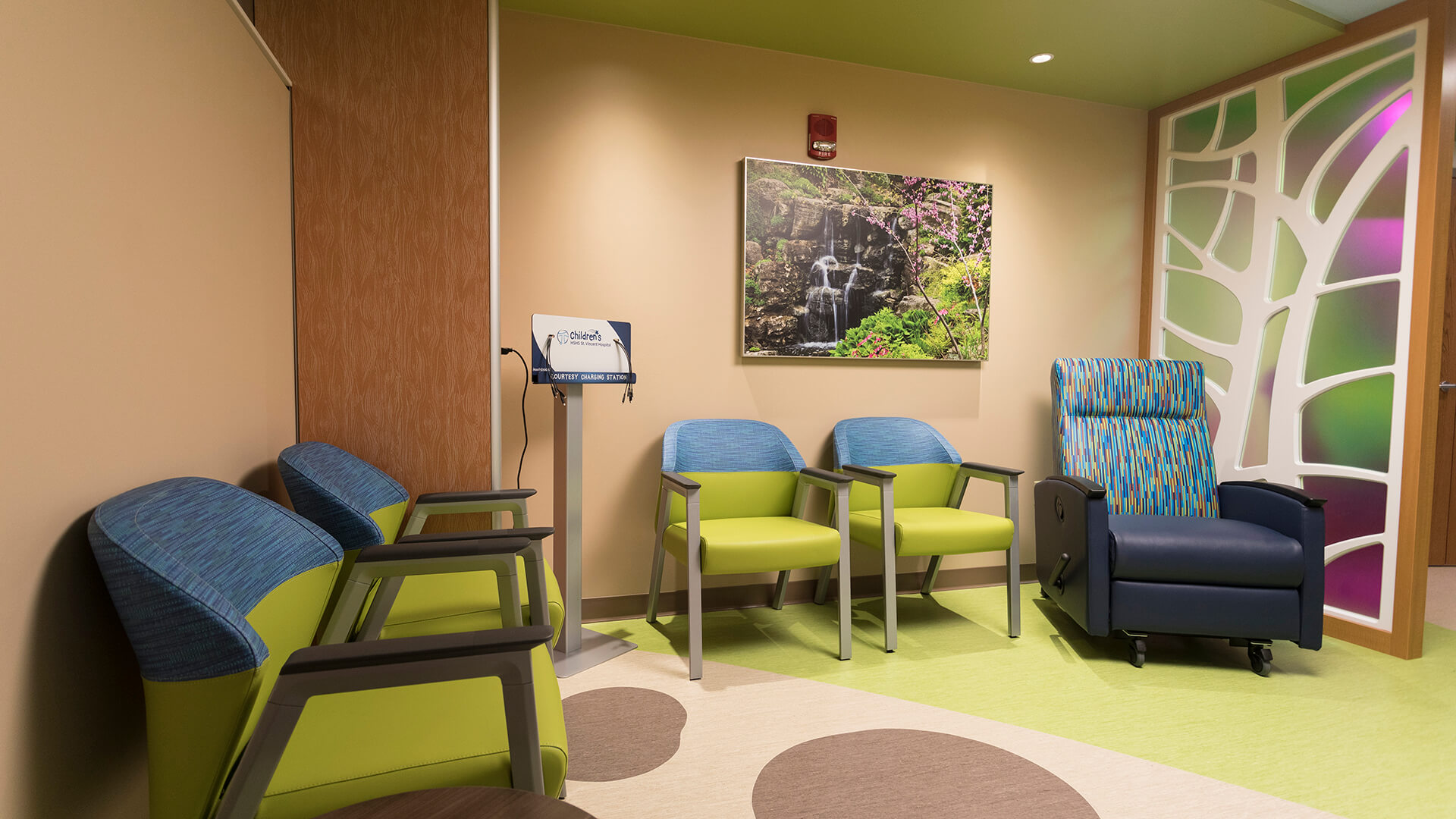 inside HSHS St. Vincent Children's Hospital waiting room