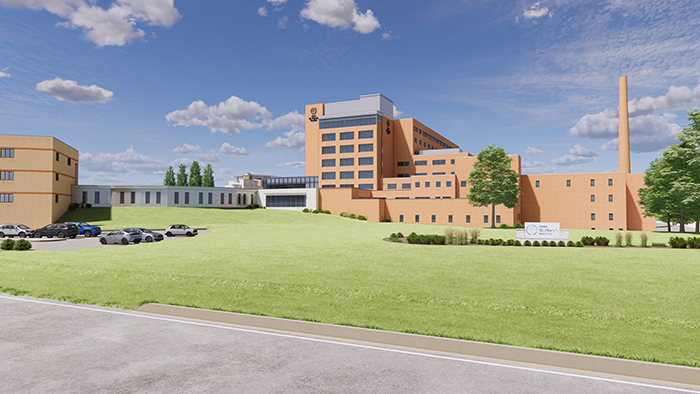 Rendering of HSHS St. Mary's Hospital from Lake Shore Drive