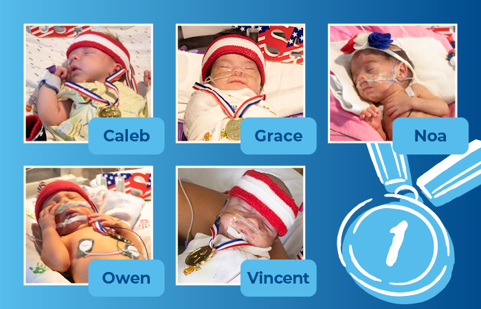 NICU babies get in the spirit of the international games!