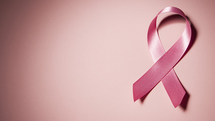 Breast cancer pink awareness ribbon