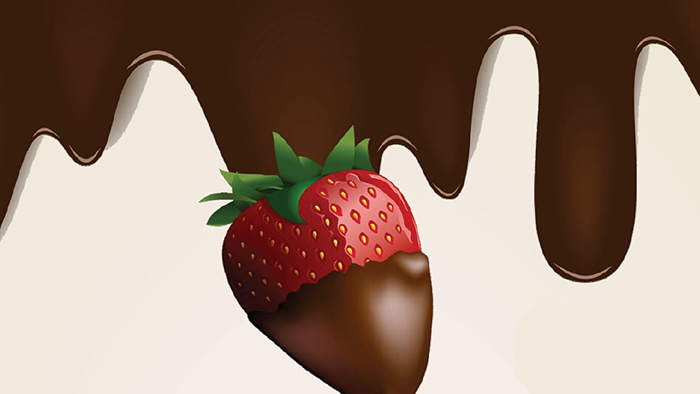 Chocolate and strawberry graphic