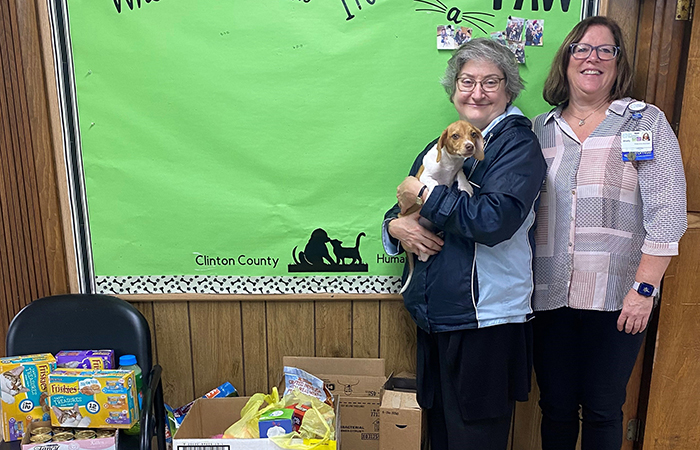 Pet Supplies donated to Clinton County Humane Society