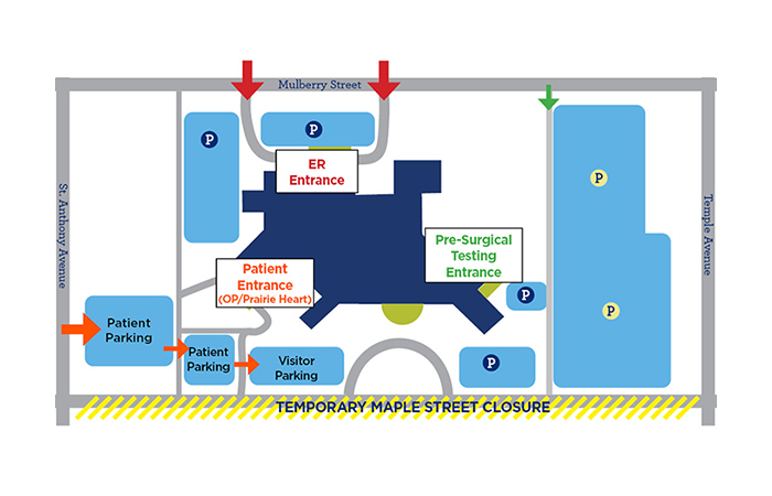 Parking directions during road closure